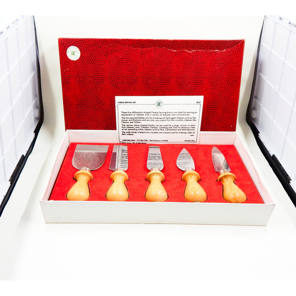 Williams Sonoma Italian 5 Piece Cheese Knives Spreaders Gift Set